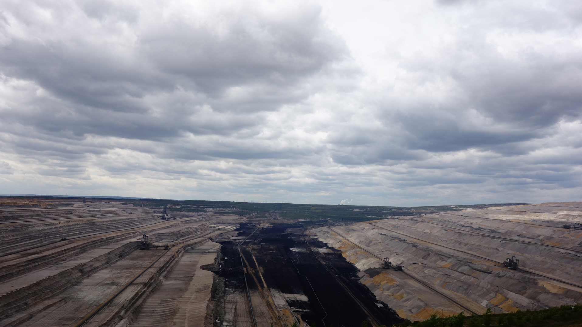 The Hambach pit today — the scale of the basin visible from the rim