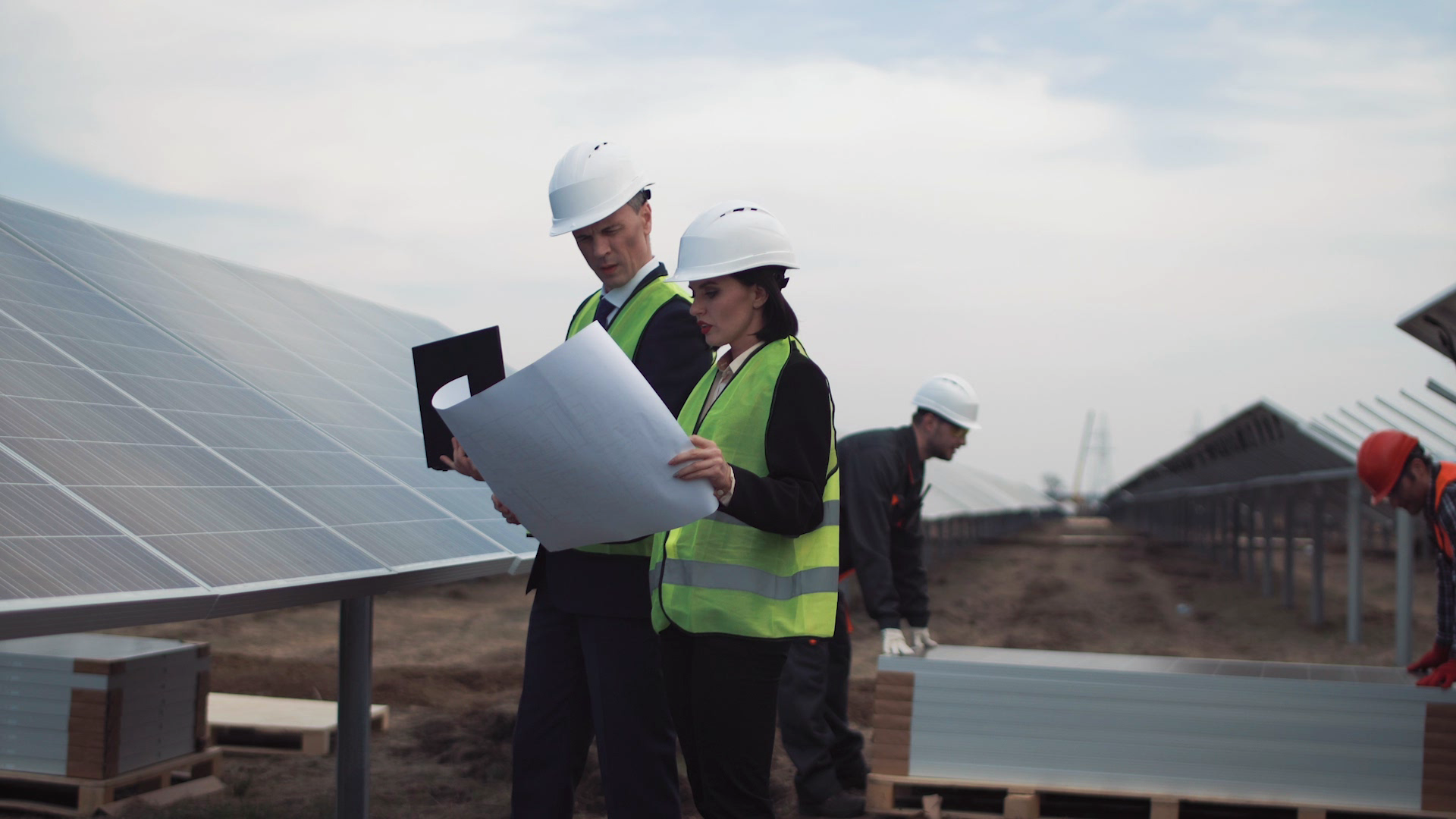 Detail of the photovoltaic wall concept for the inner slope of the pit